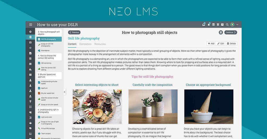 NEO LMS Screenshot