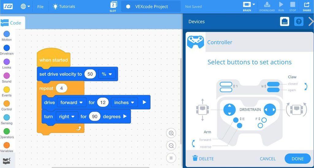 VEX IQ Screenshot