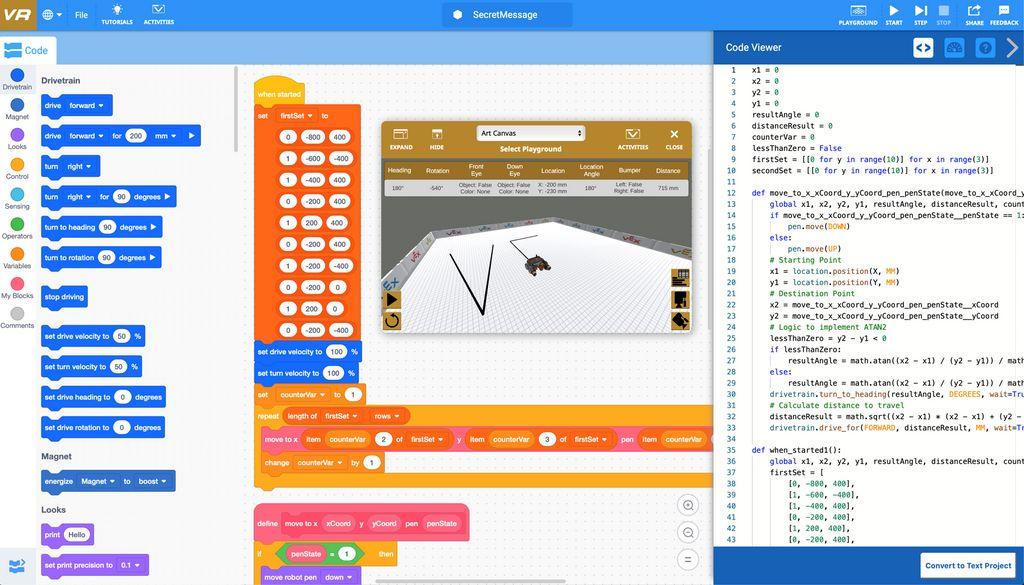 VEXcode VR Screenshot