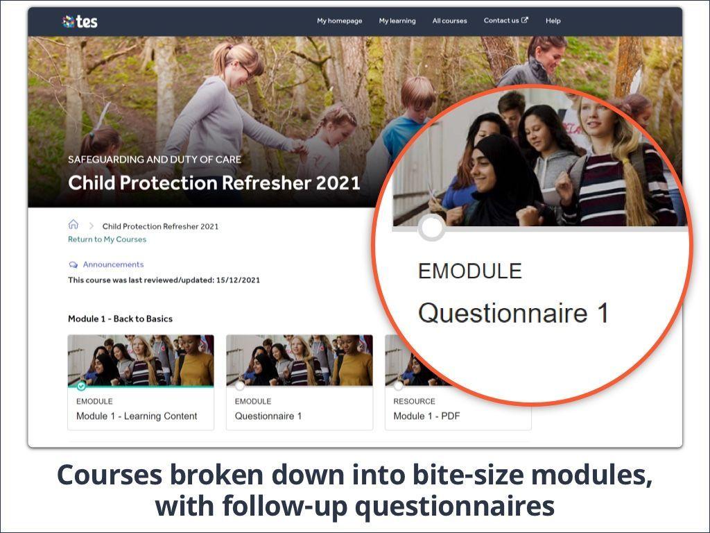 Tes Safeguarding Training  Screenshot