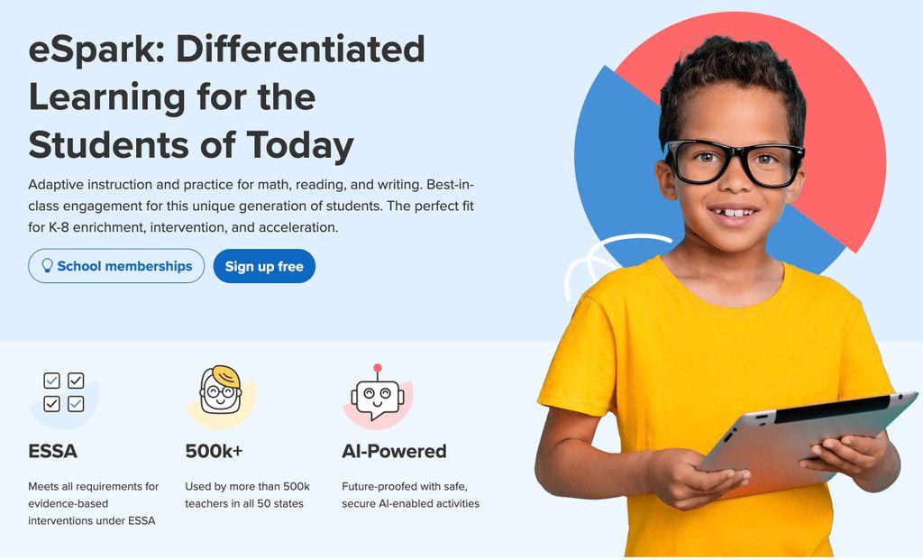 eSpark Learning Screenshot