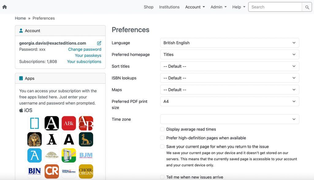 Exact Editions Screenshot
