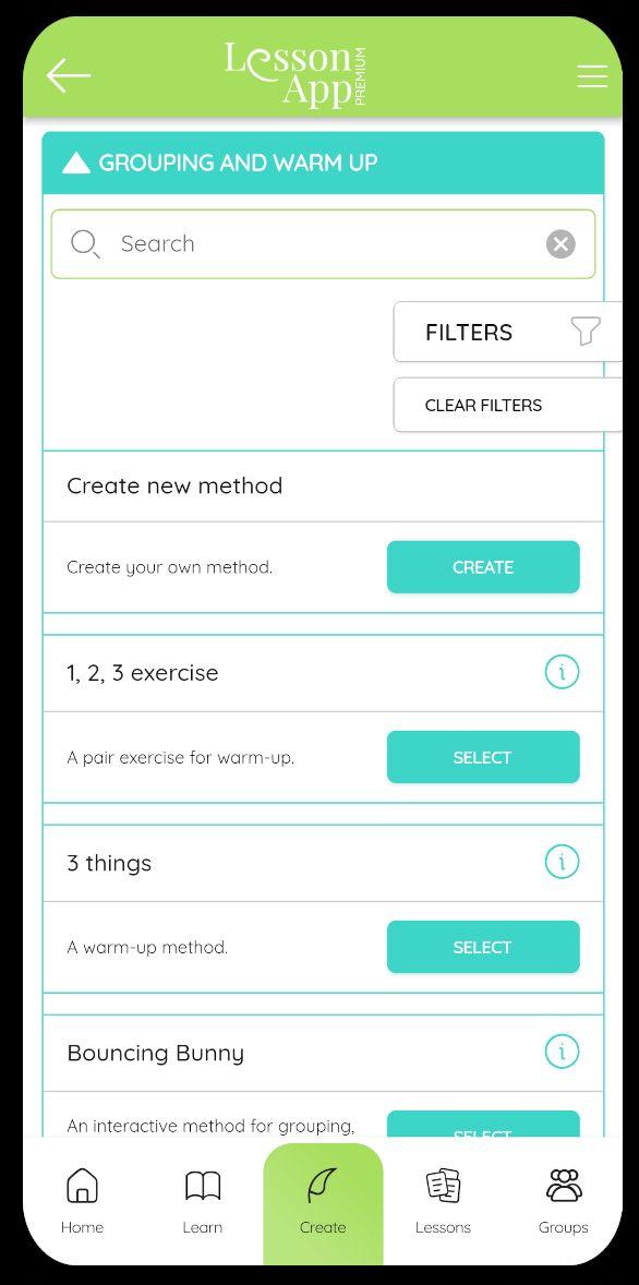 LessonApp Screenshot