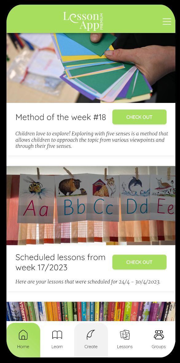LessonApp Screenshot