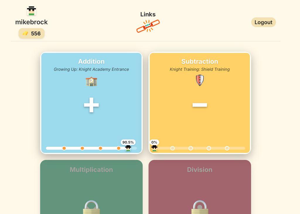 Links - AI powered math tutoring Screenshot