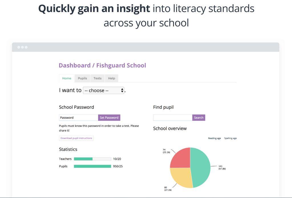 Literacy Assessment Screenshot