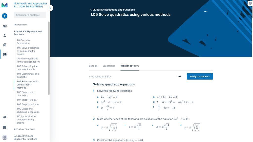 Mathspace Screenshot