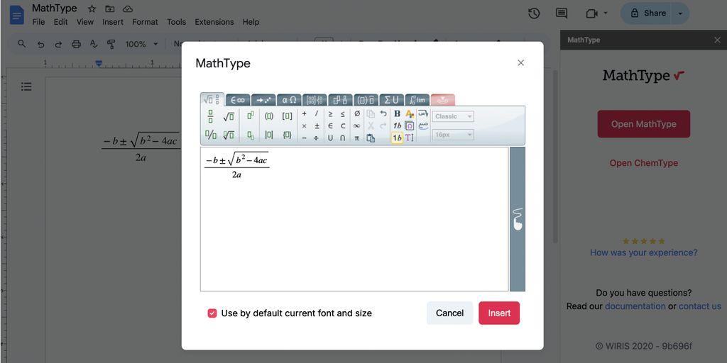 MathType Screenshot