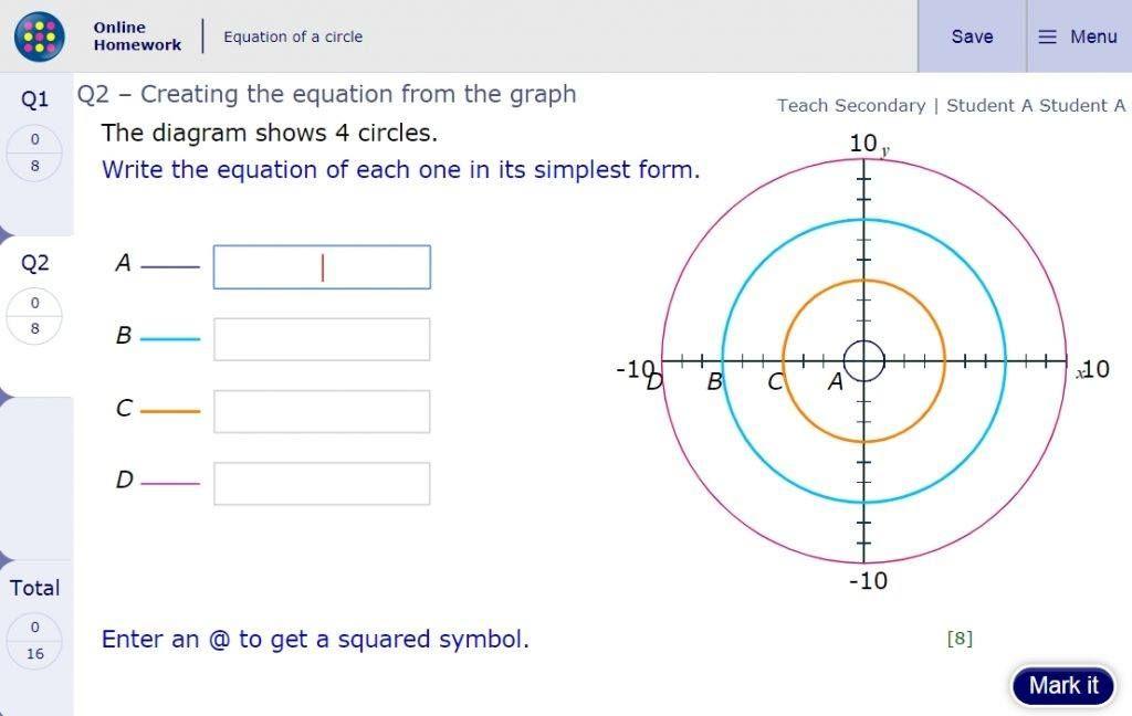 MyMaths Screenshot