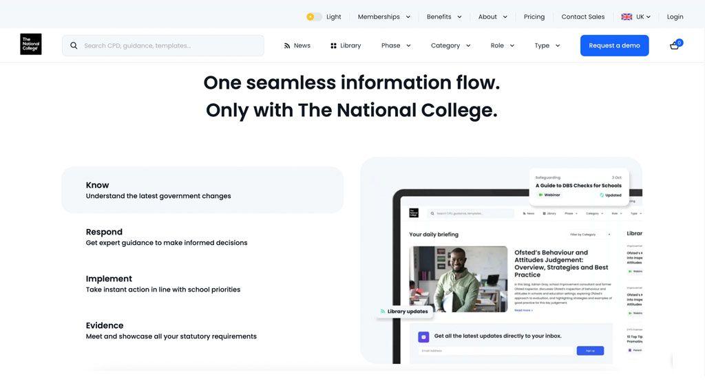 The National College Screenshot