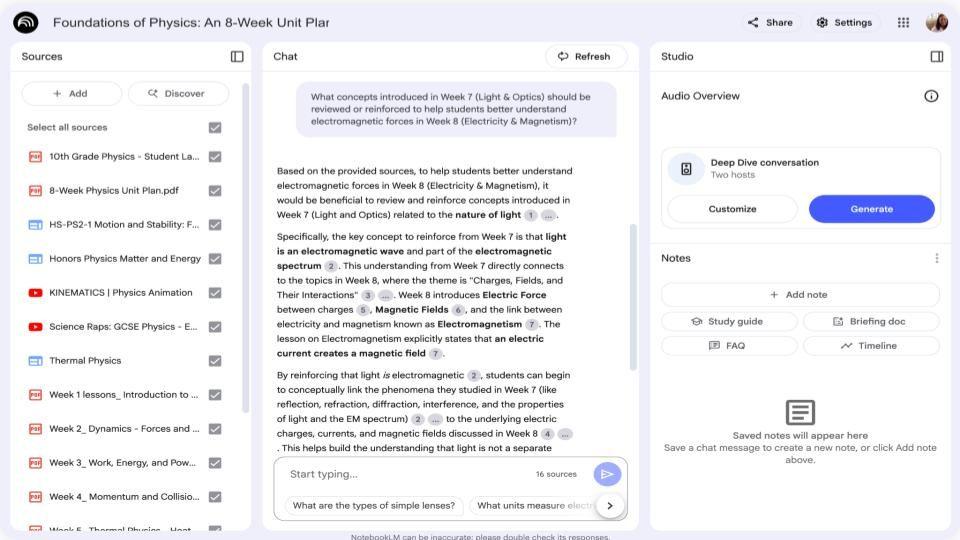 NotebookLM Screenshot