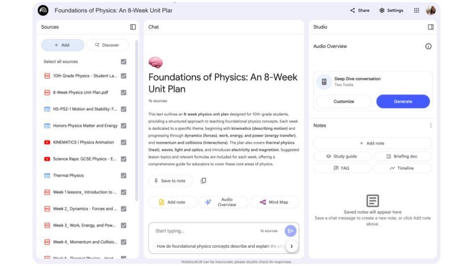NotebookLM Screenshot