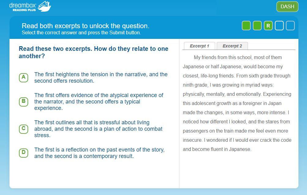 DreamBox Reading Plus Screenshot