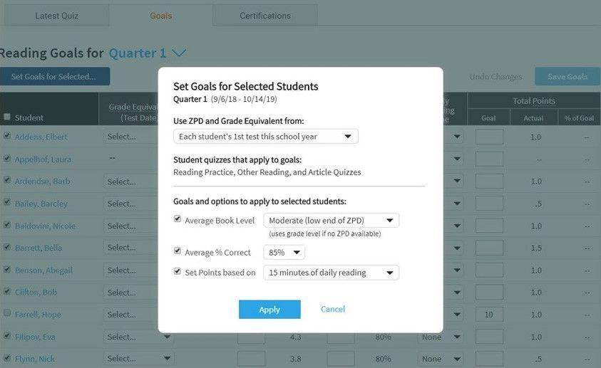 Renaissance - Accelerated Reader Screenshot