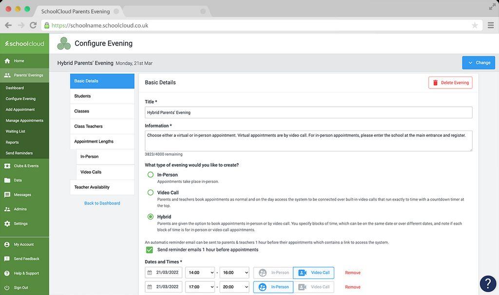 Tes Parents' Meetings (SchoolCloud) Screenshot