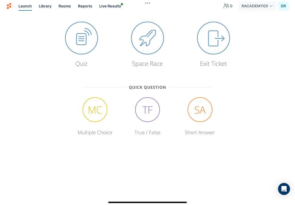 Socrative Screenshot