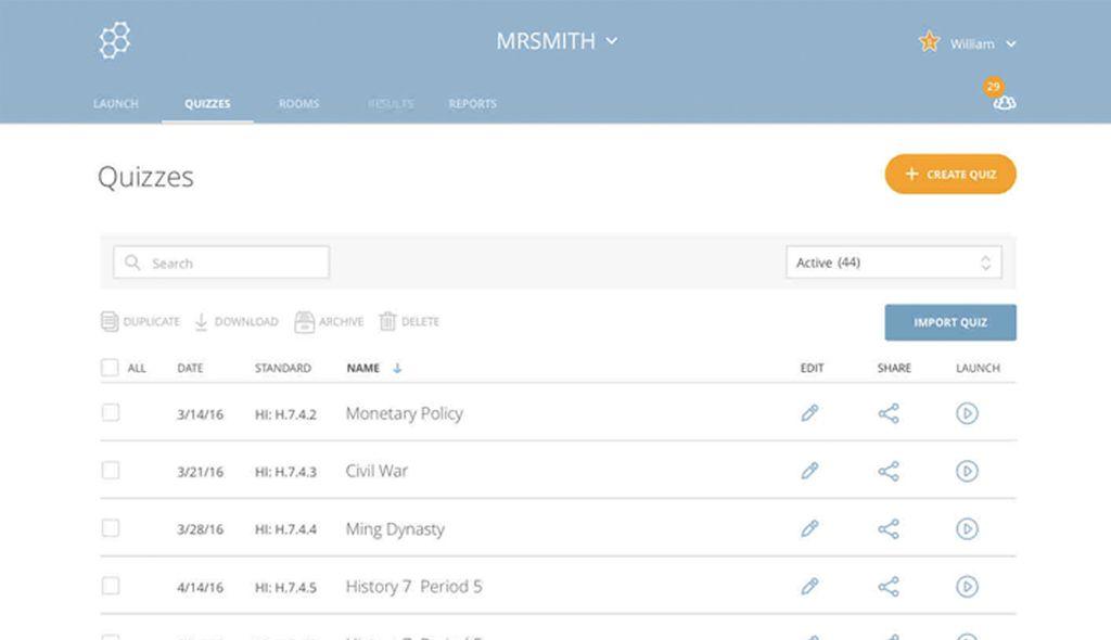 Socrative Screenshot