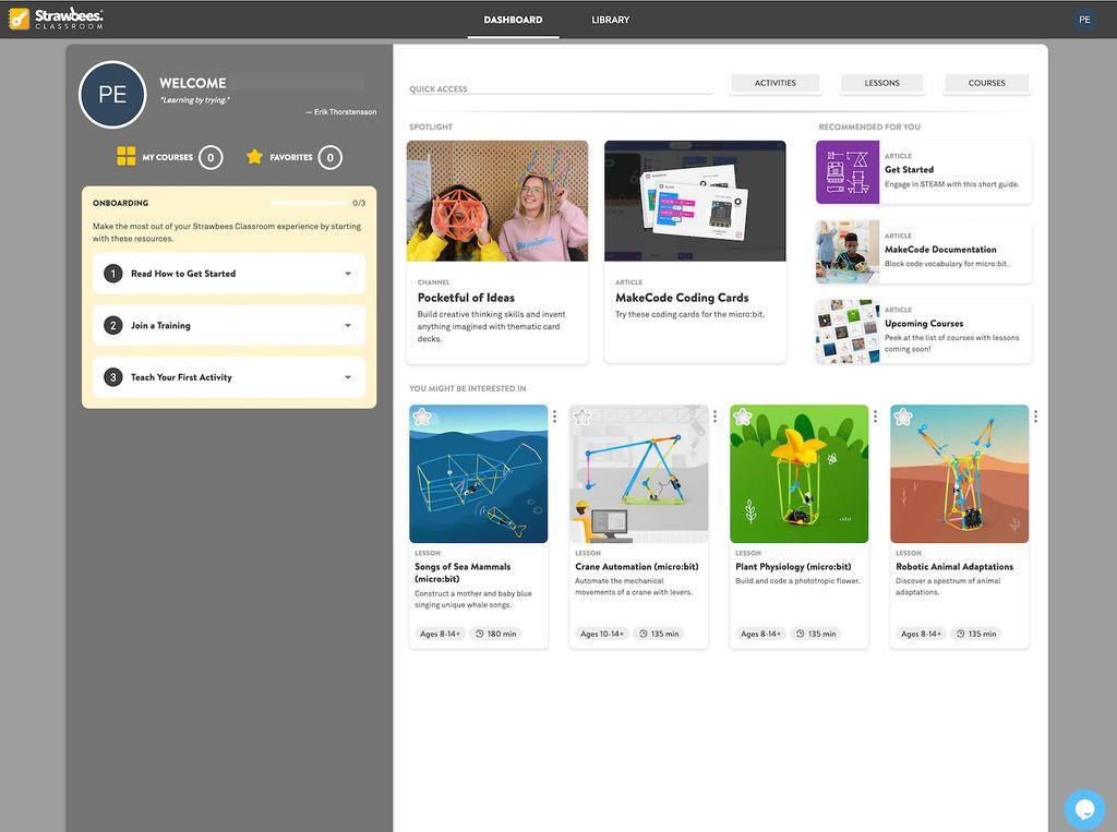 Strawbees Classroom Screenshot