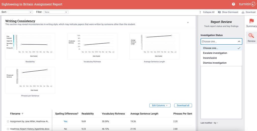 Turnitin Originality Screenshot