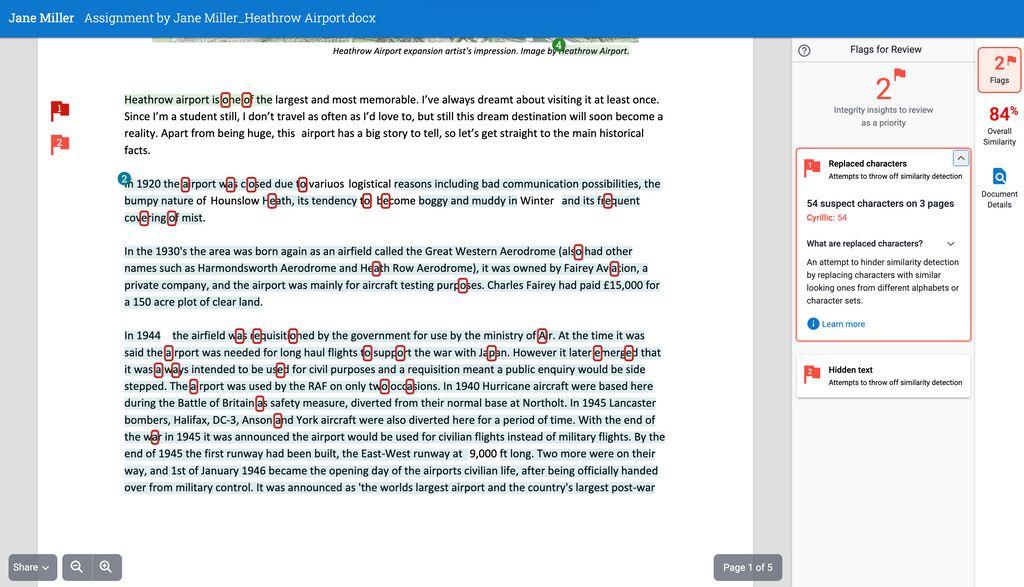 Turnitin Originality Screenshot