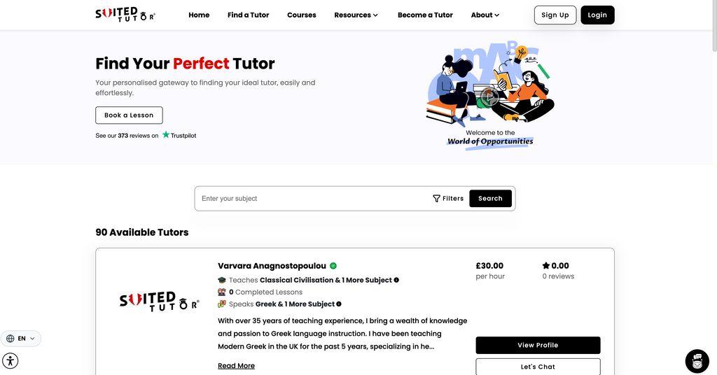 Suited Tutor Screenshot