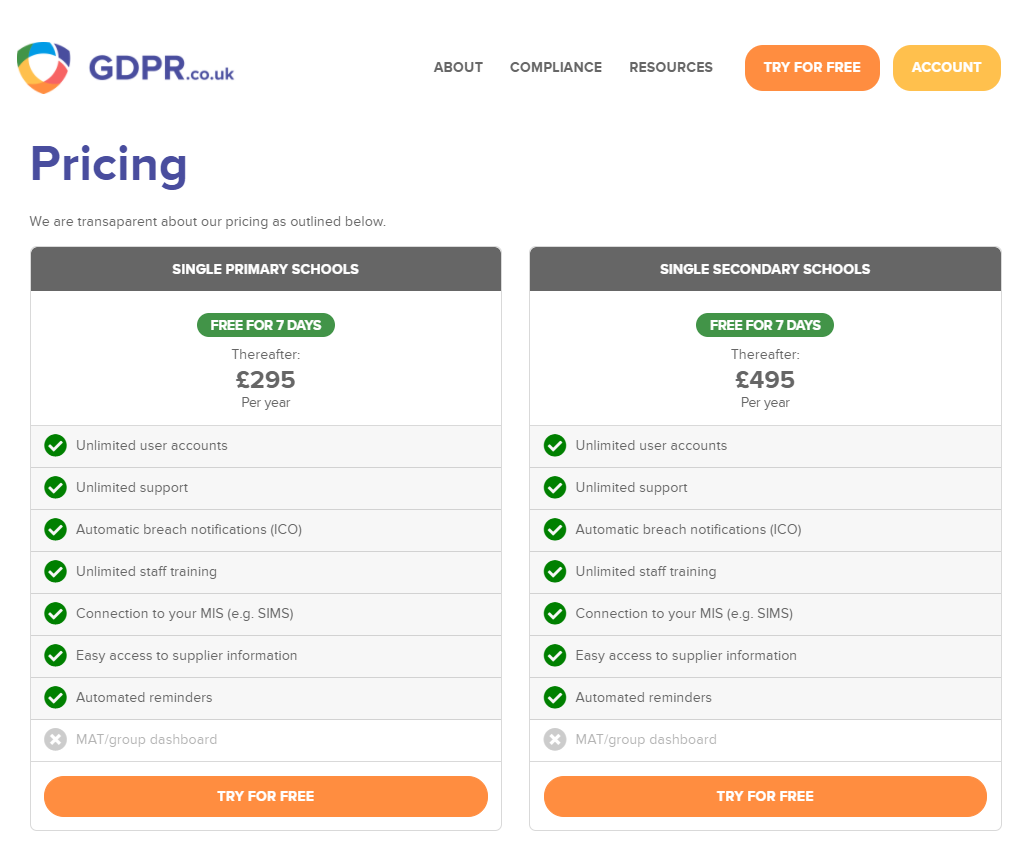 GDPR.co.uk Screenshot